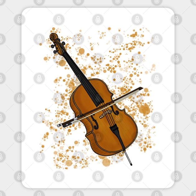 Cello Cellist String Teacher Musician Sticker by doodlerob